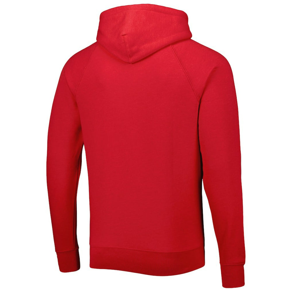 Atlanta Falcons Homage Retro Helmet Tri-Blend Raglan Pullover Hoodie Red | NFL