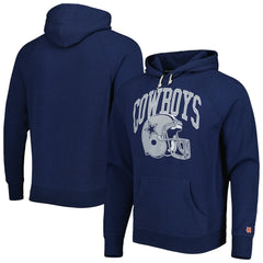 Dallas Cowboys Homage Retro Helmet Tri-Blend Raglan Pullover Hoodie Navy | NFL