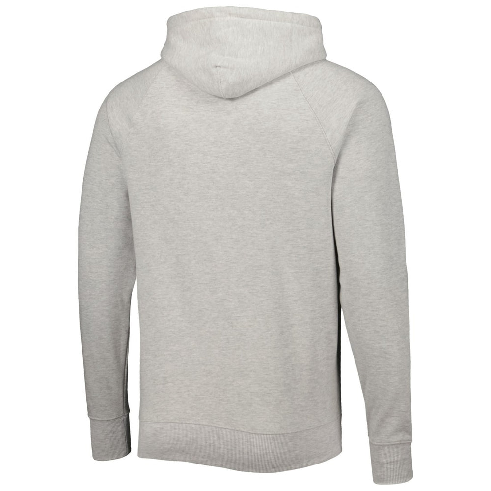 Tampa Bay Buccaneers Homage Retro Helmet Tri-Blend Raglan Pullover Hoodie Ash | NFL
