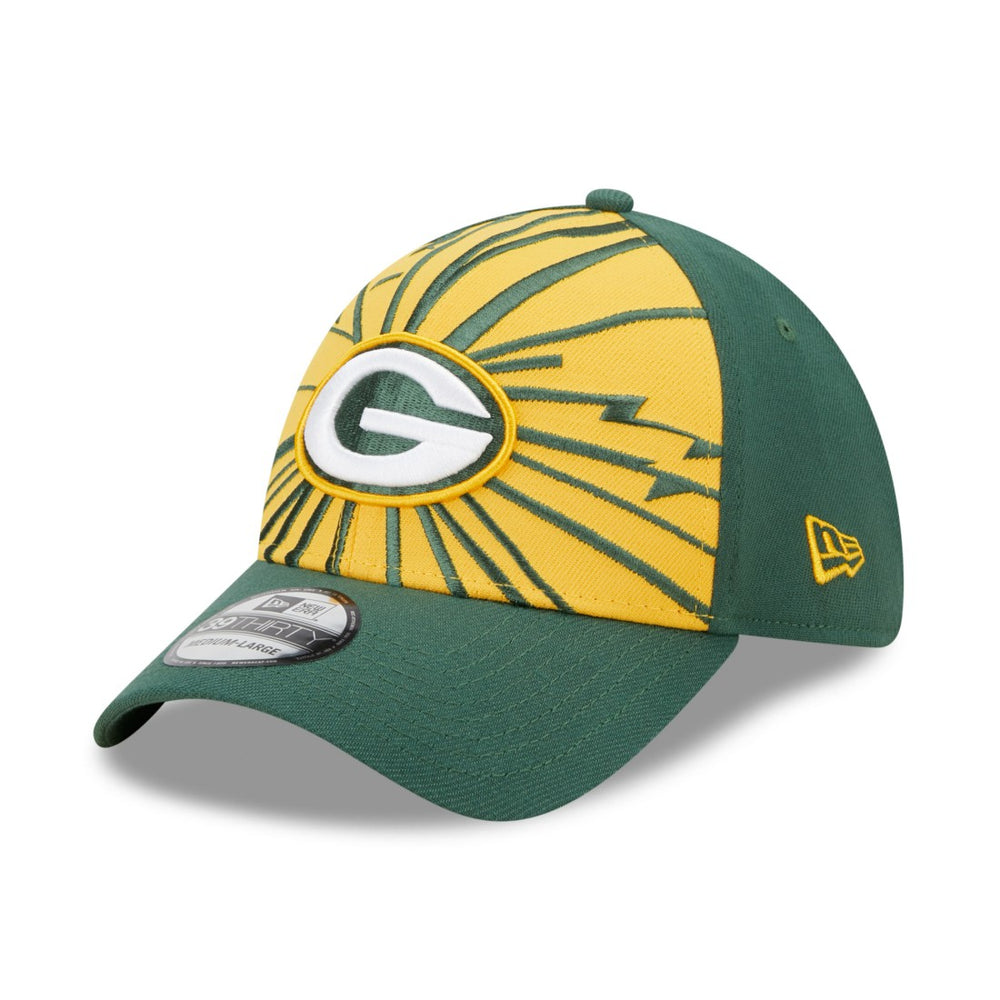 Green Bay Packers New Era Shattered 39THIRTY Flex Hat Green/Gold | NFL