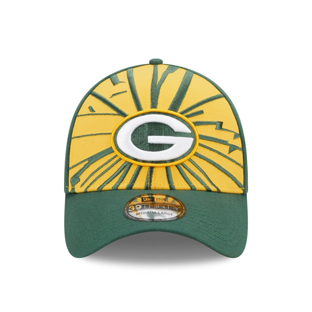 Green Bay Packers New Era Shattered 39THIRTY Flex Hat Green/Gold | NFL