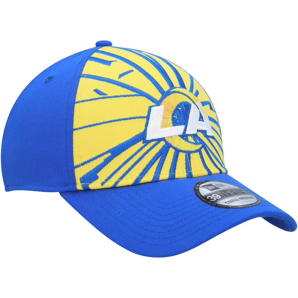 Los Angeles Rams New Era Shattered 39THIRTY Flex Hat Gold/Royal | NFL