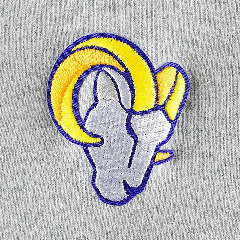 Los Angeles Rams Antigua Women's Lightweight Jackpot Raglan Half-Zip Pullover Hoodie Heather Gray | NFL
