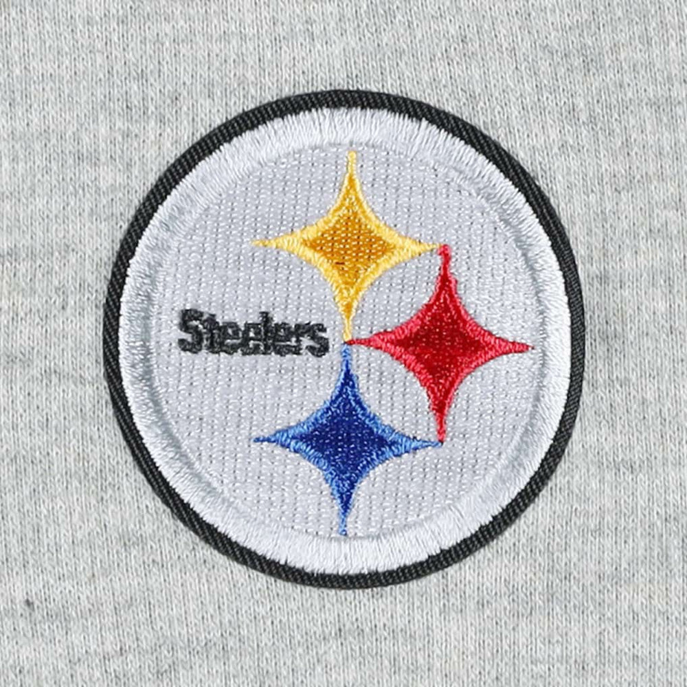 Pittsburgh Steelers Antigua Women's Lightweight Jackpot Raglan Half-Zip Pullover Hoodie Heather Gray | NFL