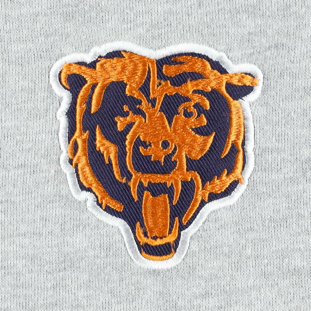 Chicago Bears Big & Tall Fleece Raglan Full-Zip Hoodie Jacket Heather Gray | NFL