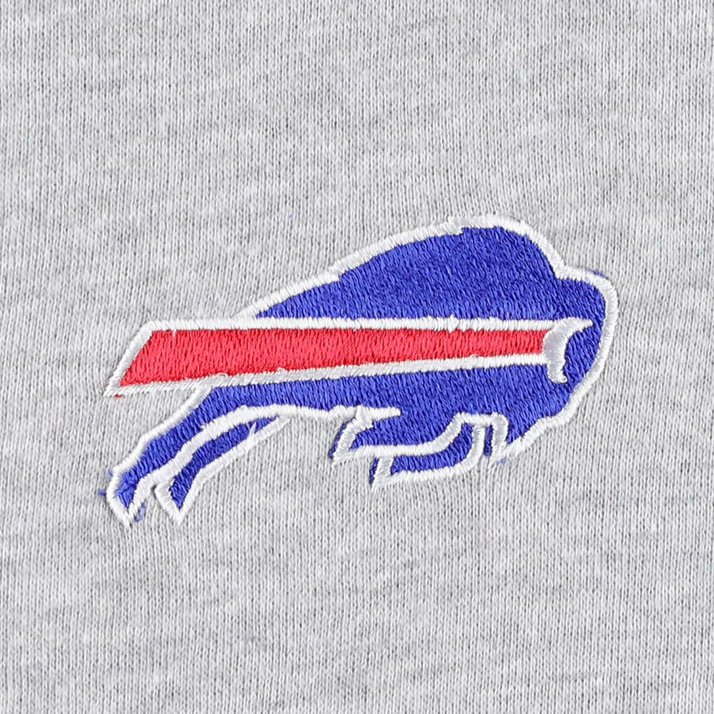 Buffalo Bills Big & Tall Fleece Raglan Full-Zip Hoodie Jacket Heather Gray | NFL