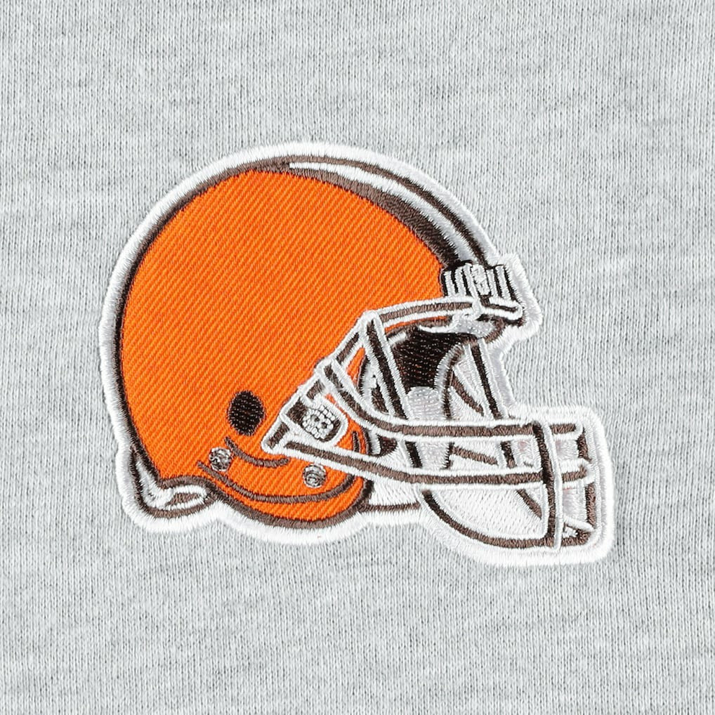 Cleveland Browns Big & Tall Fleece Raglan Full-Zip Hoodie Jacket Heather Gray | NFL