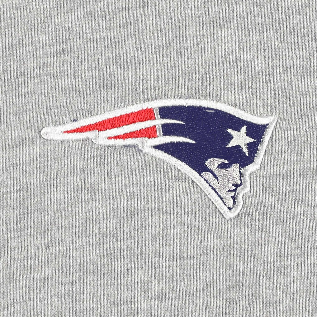 New England Patriots Big & Tall Fleece Raglan Full-Zip Hoodie Jacket Heather Gray | NFL