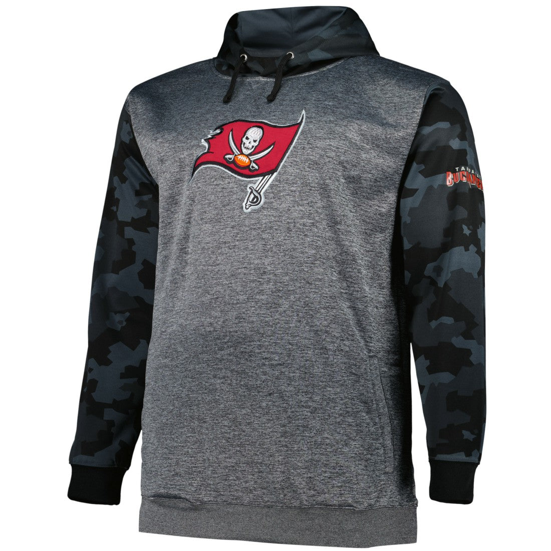 Tampa Bay Buccaneers Big & Tall Camo Pullover Hoodie Heather Charcoal | Fanatics