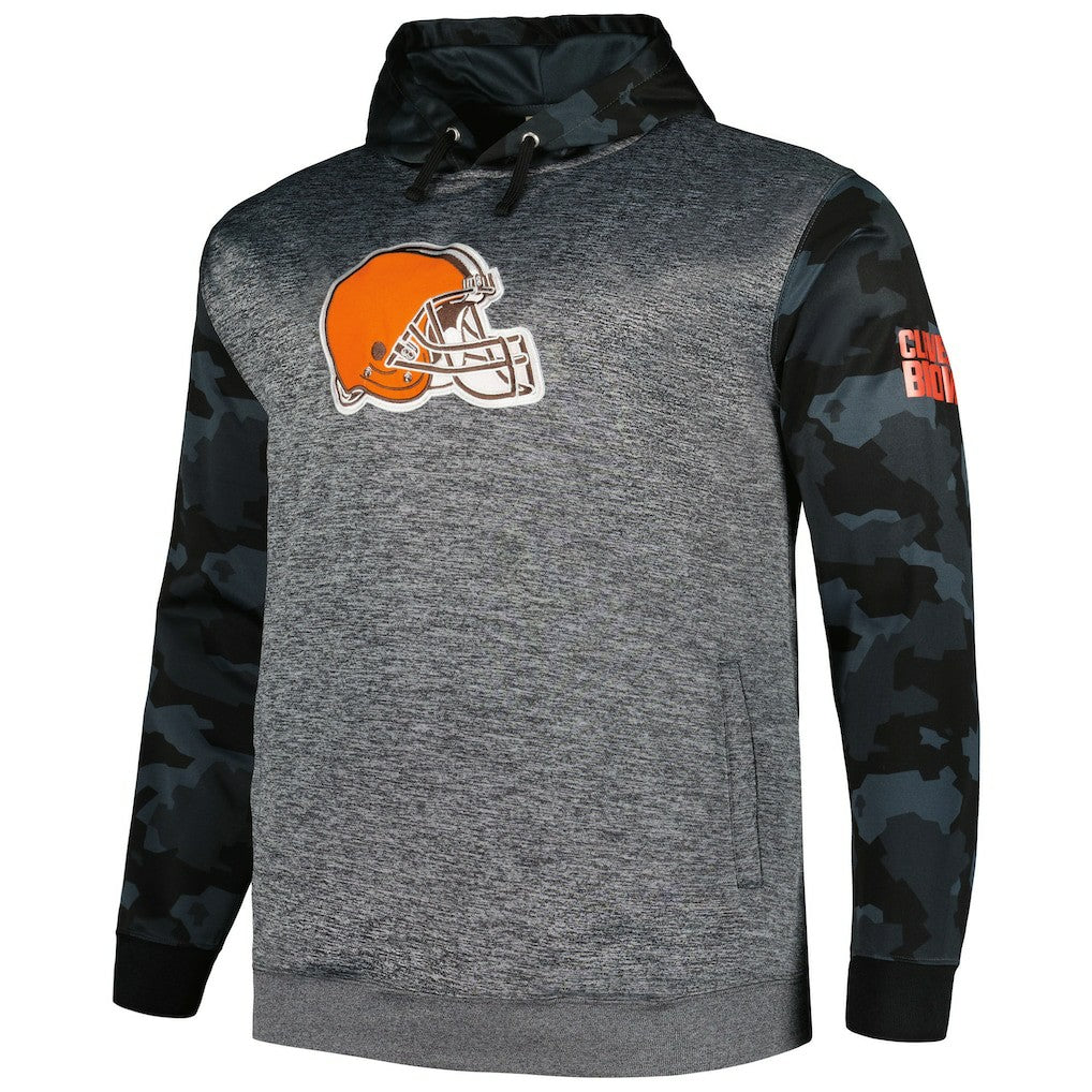 Cleveland Browns Big & Tall Camo Pullover Hoodie Heather Charcoal | Fanatics