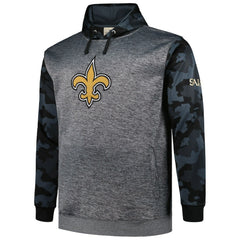 New Orleans Saints Big & Tall Camo Pullover Hoodie Heather Charcoal | Fanatics