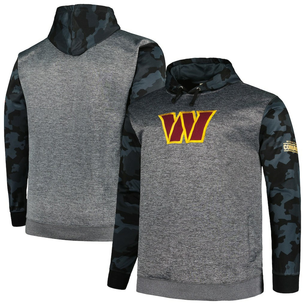 Washington Commanders Big & Tall Camo Pullover Hoodie Heather Charcoal | Fanatics