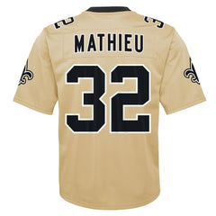 Tyrann Mathieu New Orleans Saints Youth Inverted Game Jersey Gold | Nike for Sale
