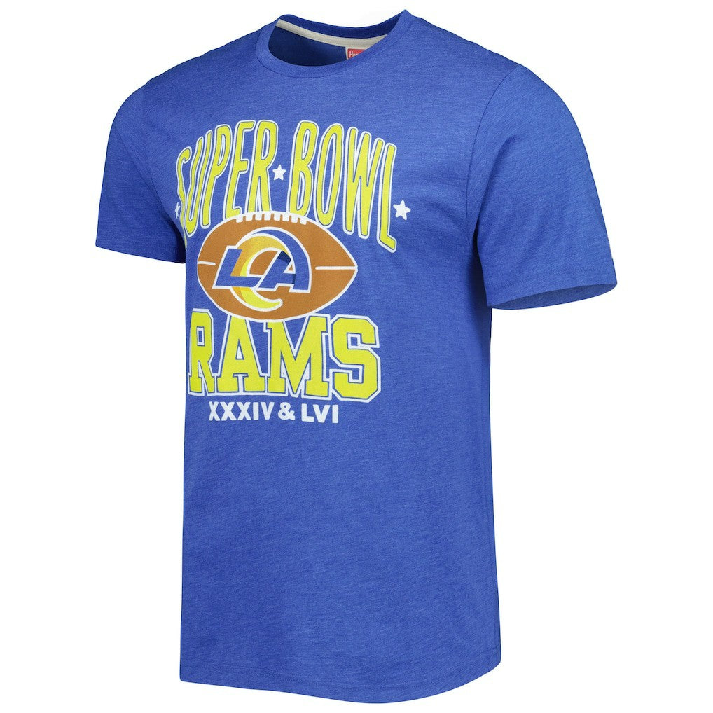 Los Angeles Rams Homage Super Bowl Classics Tri-Blend T-Shirt Royal | NFL
