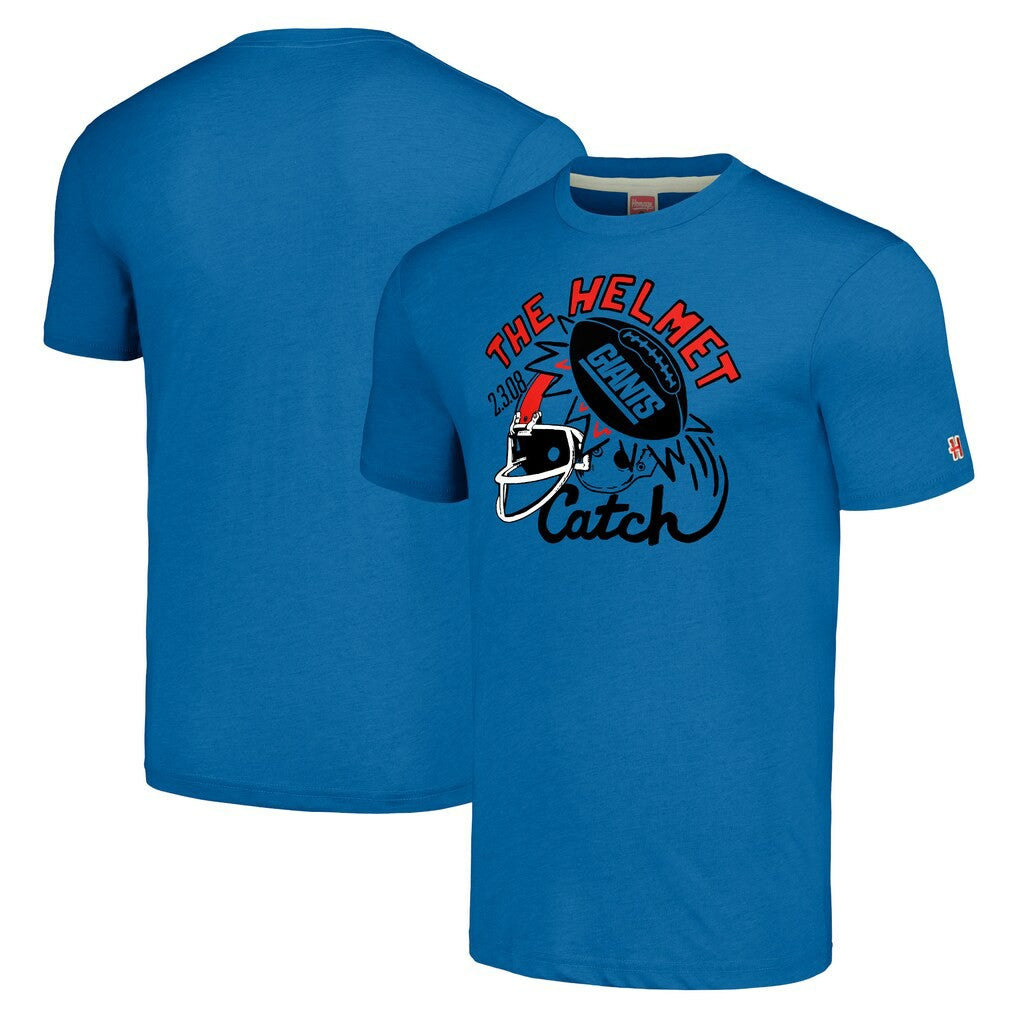 New York Giants Homage Hyper Local Tri-Blend T-Shirt Royal | NFL