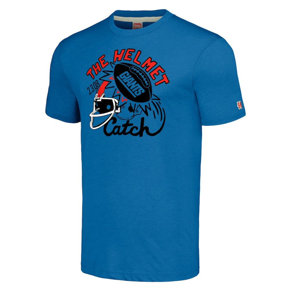 New York Giants Homage Hyper Local Tri-Blend T-Shirt Royal | NFL