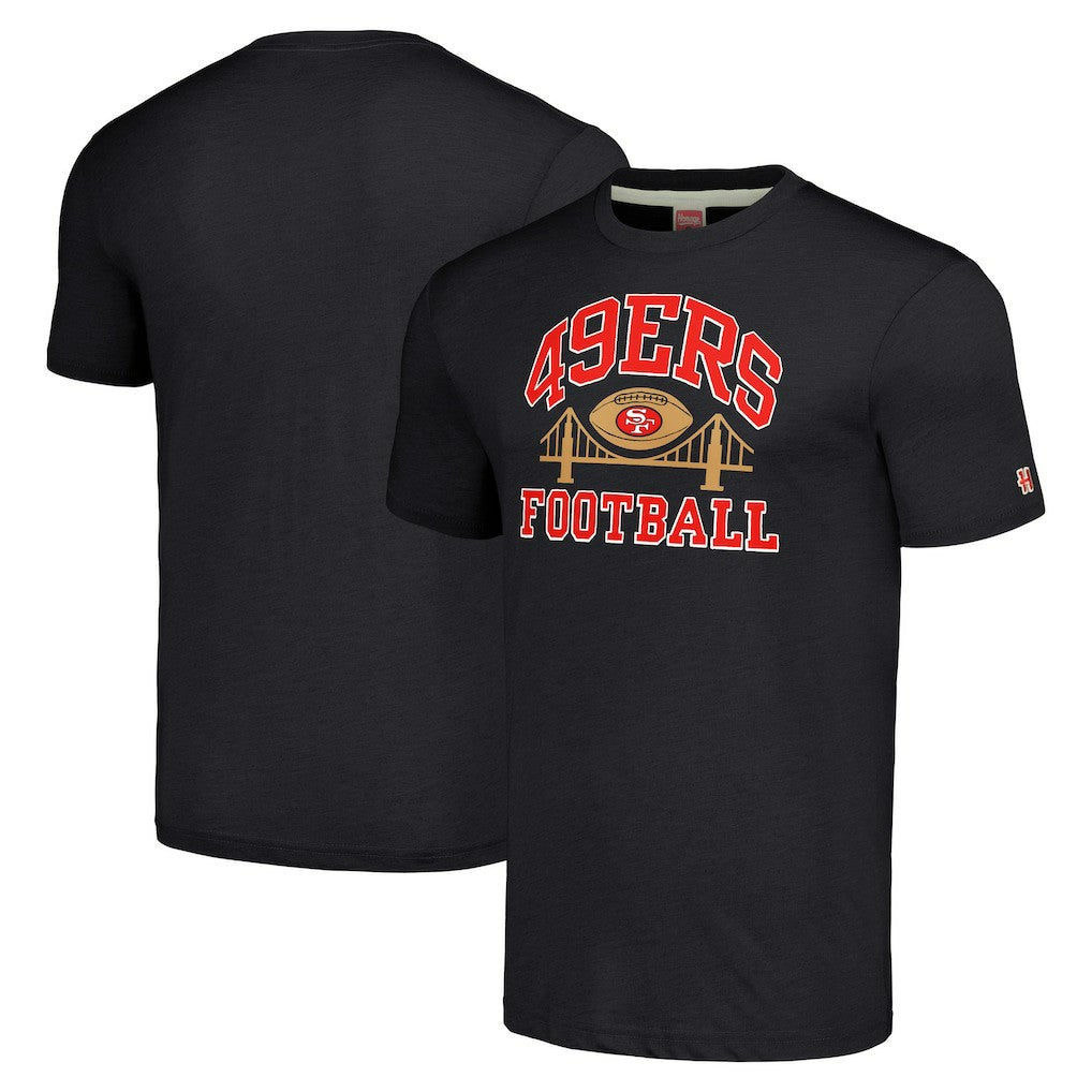 San Francisco 49ers Homage Hyper Local Tri-Blend T-Shirt Charcoal | NFL