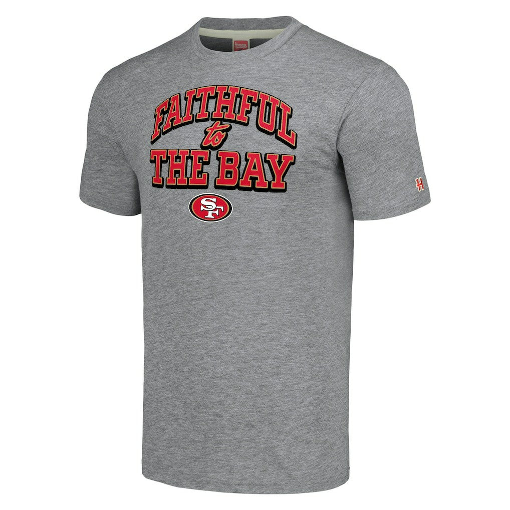 San Francisco 49ers Homage Hyper Local Tri-Blend T-Shirt Gray | NFL