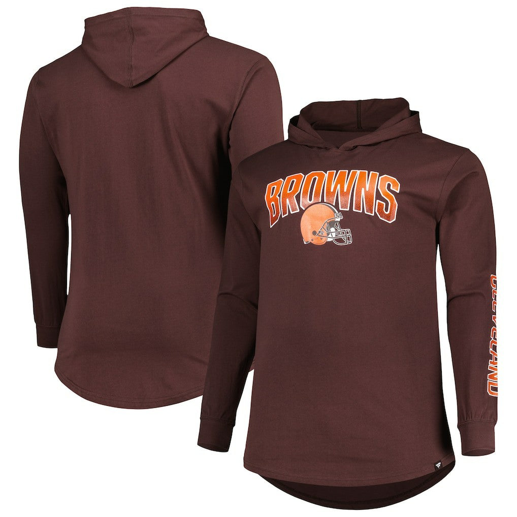 Cleveland Browns Big & Tall Front Runner Pullover Hoodie Brown | Fanatics