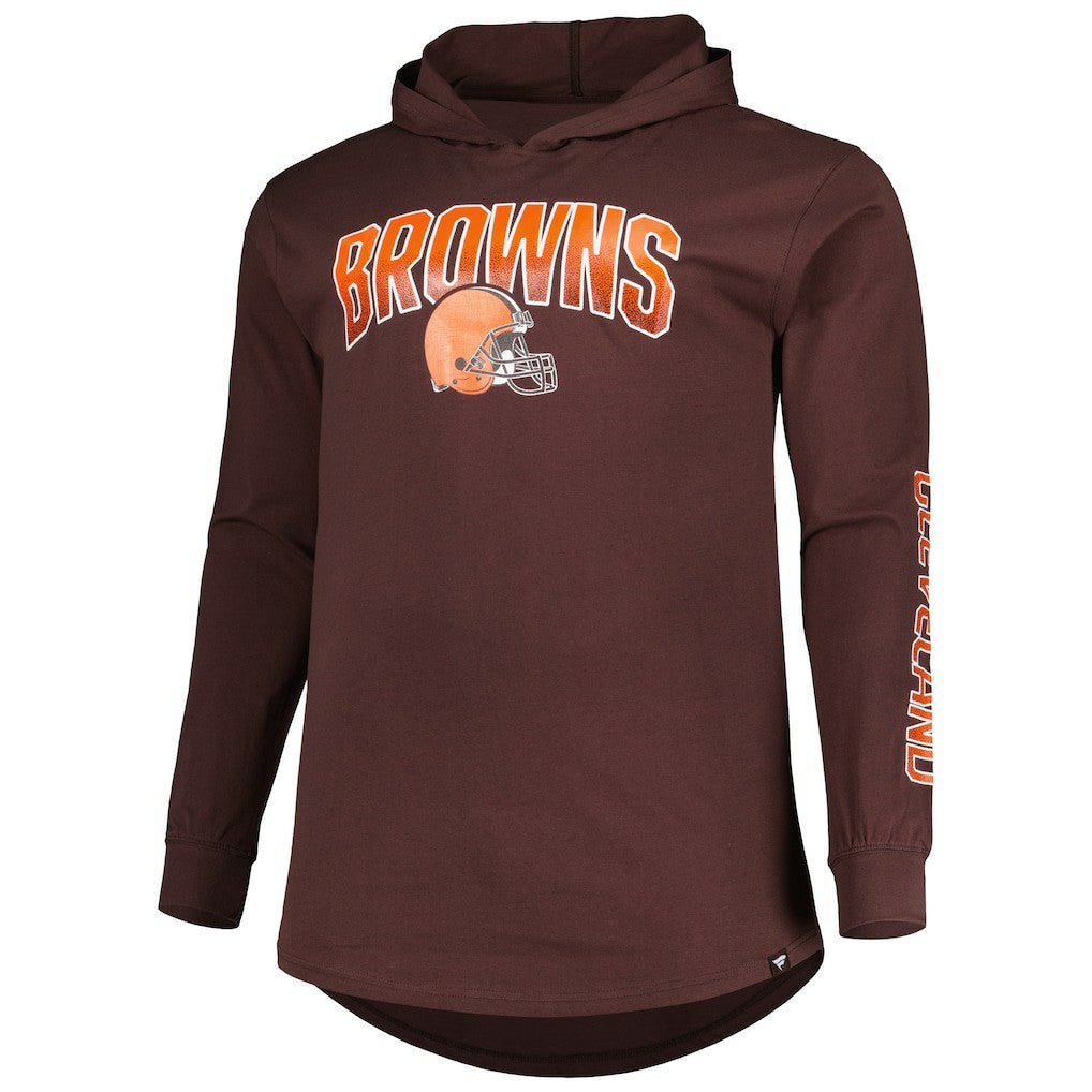 Cleveland Browns Big & Tall Front Runner Pullover Hoodie Brown | Fanatics