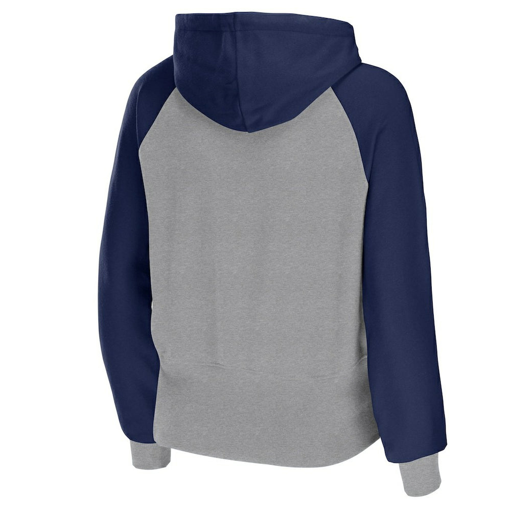 Dallas Cowboys WEAR by Erin Andrews Women's Colorblock Lightweight Full-Zip Hoodie Silver | NFL