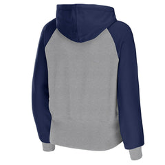 Dallas Cowboys WEAR by Erin Andrews Women's Colorblock Lightweight Full-Zip Hoodie Silver | NFL