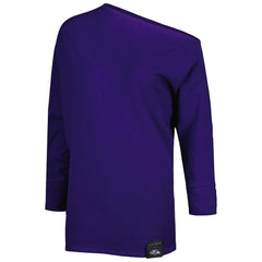 Baltimore Ravens KIYA TOMLIN Women's Twisted Tri-Blend Asymmetrical 3/4-Dolman Sleeve Sweatshirt Purple | NFL