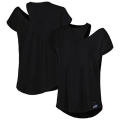 Buffalo Bills KIYA TOMLIN Women's Cut Out Tri-Blend Shirt Black | NFL