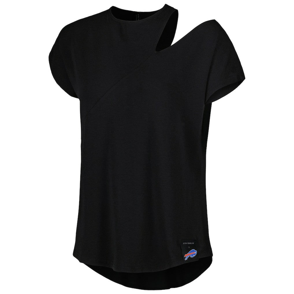 Buffalo Bills KIYA TOMLIN Women's Cut Out Tri-Blend Shirt Black | NFL