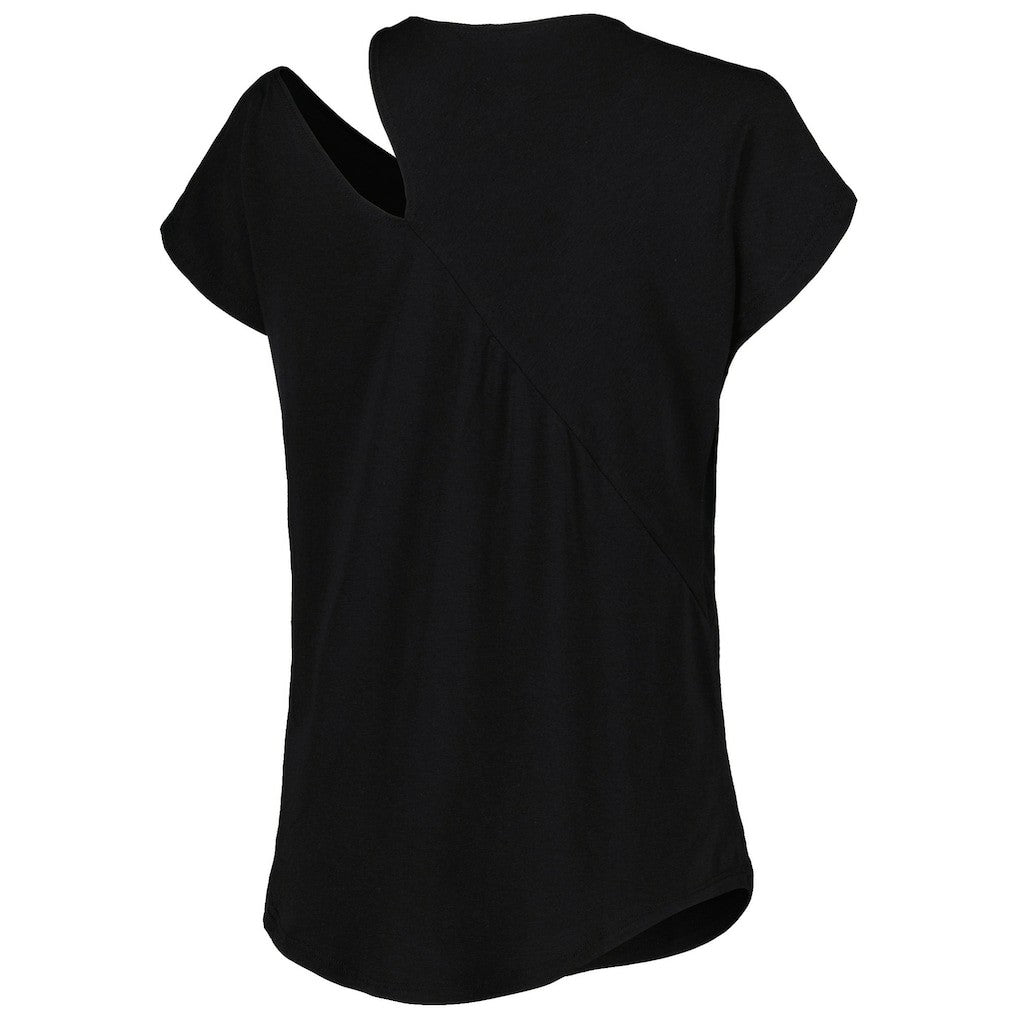 Buffalo Bills KIYA TOMLIN Women's Cut Out Tri-Blend Shirt Black | NFL