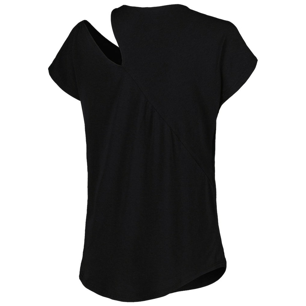 Buffalo Bills KIYA TOMLIN Women's Cut Out Tri-Blend Shirt Black | NFL