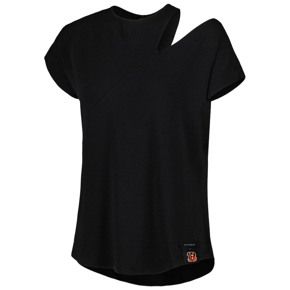 Cincinnati Bengals KIYA TOMLIN Women's Cut Out Tri-Blend Shirt Black | NFL
