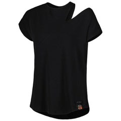 Cincinnati Bengals KIYA TOMLIN Women's Cut Out Tri-Blend Shirt Black | NFL
