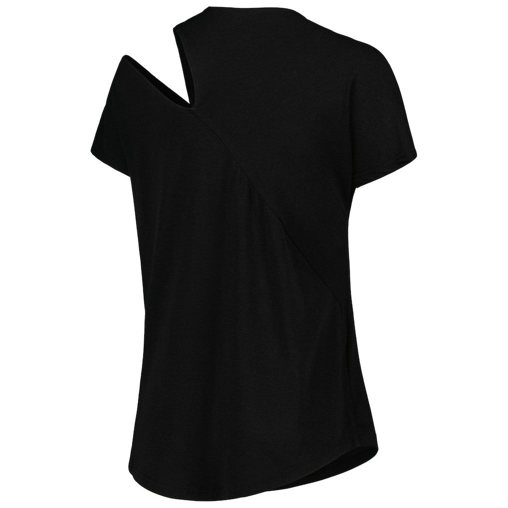 Green Bay Packers KIYA TOMLIN Women's Cut Out Tri-Blend Shirt Black | NFL