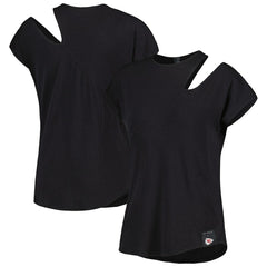 Kansas City Chiefs KIYA TOMLIN Women's Cut Out Tri-Blend Shirt Black | NFL