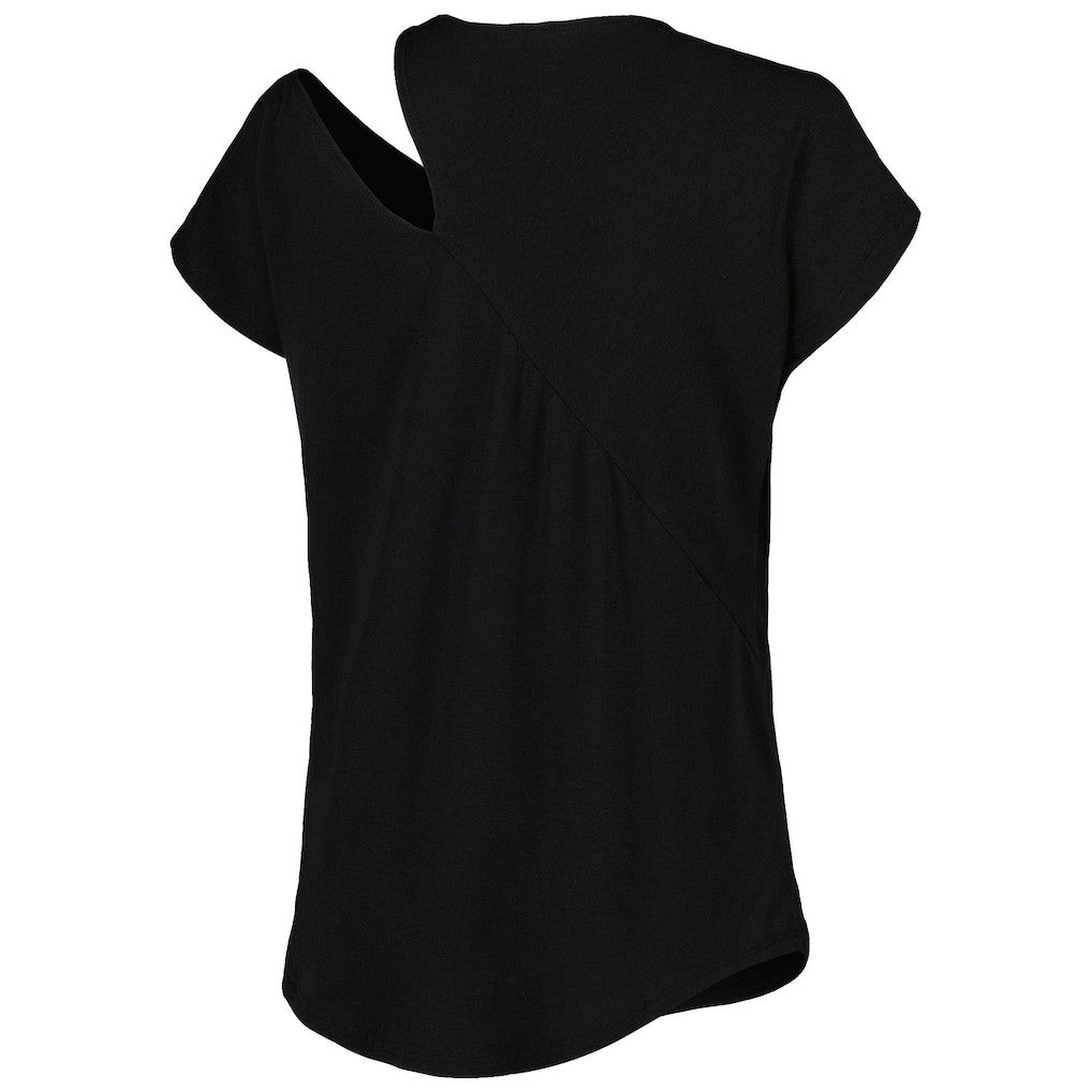 Pittsburgh Steelers KIYA TOMLIN Women's Cut Out Tri-Blend Shirt Black | NFL