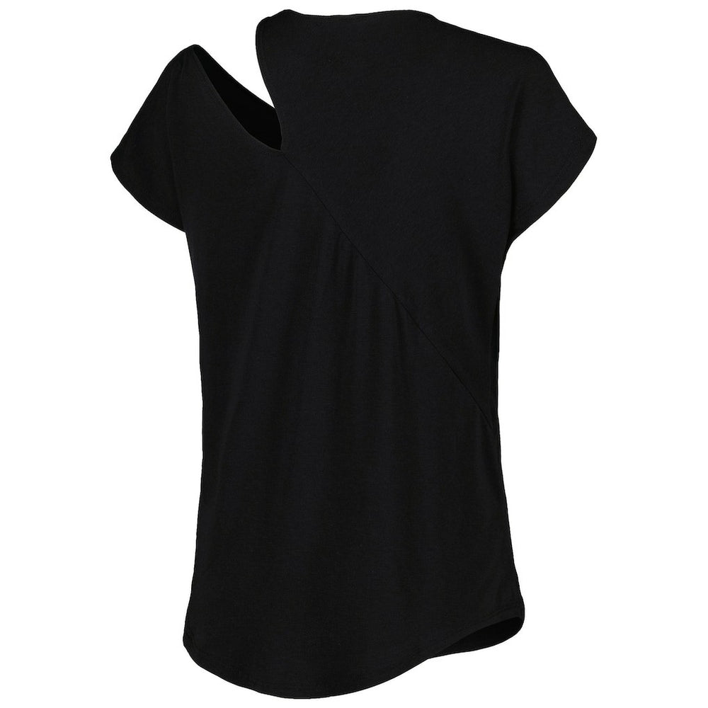 Pittsburgh Steelers KIYA TOMLIN Women's Cut Out Tri-Blend Shirt Black | NFL