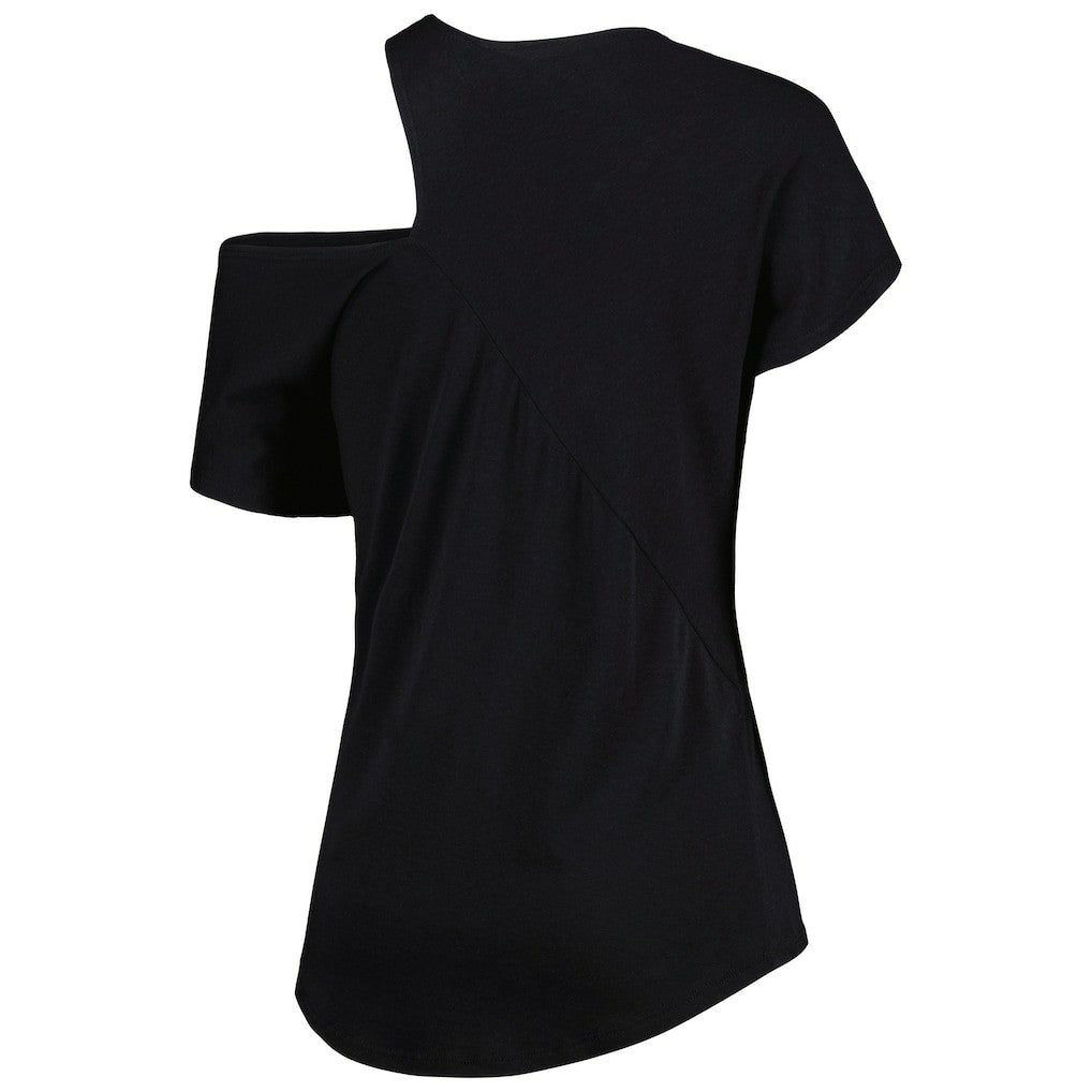 Washington Commanders KIYA TOMLIN Women's Cut Out Tri-Blend Shirt Black | NFL