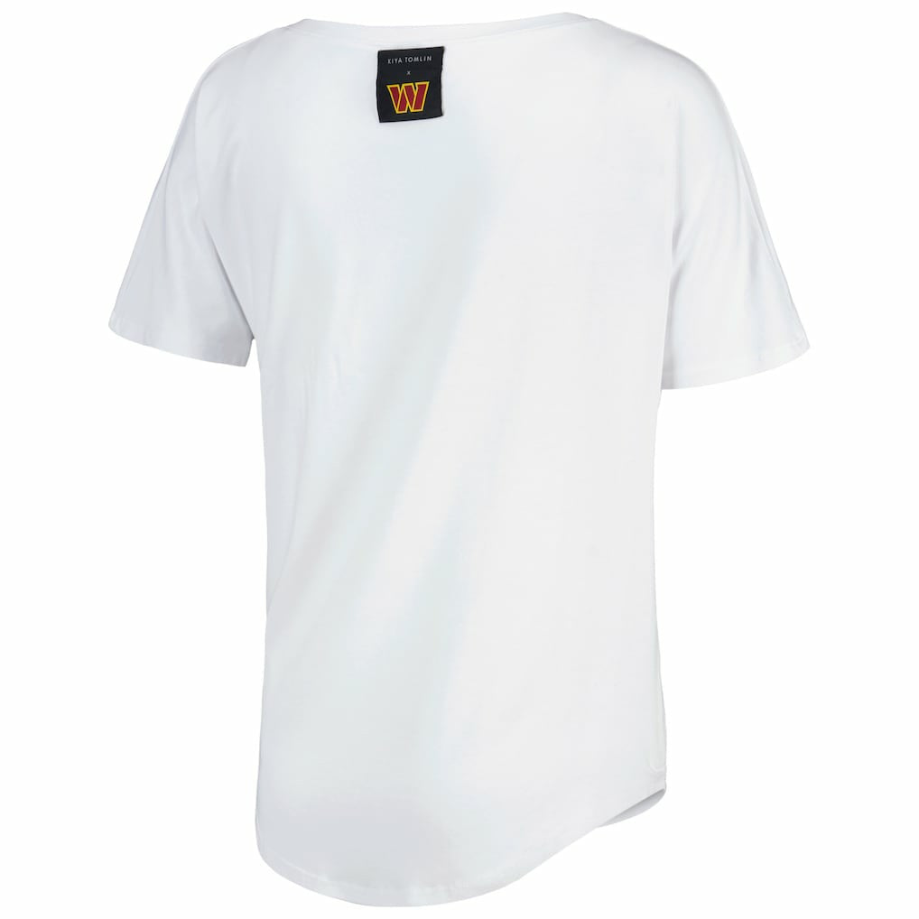 Washington Commanders KIYA TOMLIN Women's V-Neck T-Shirt White | NFL