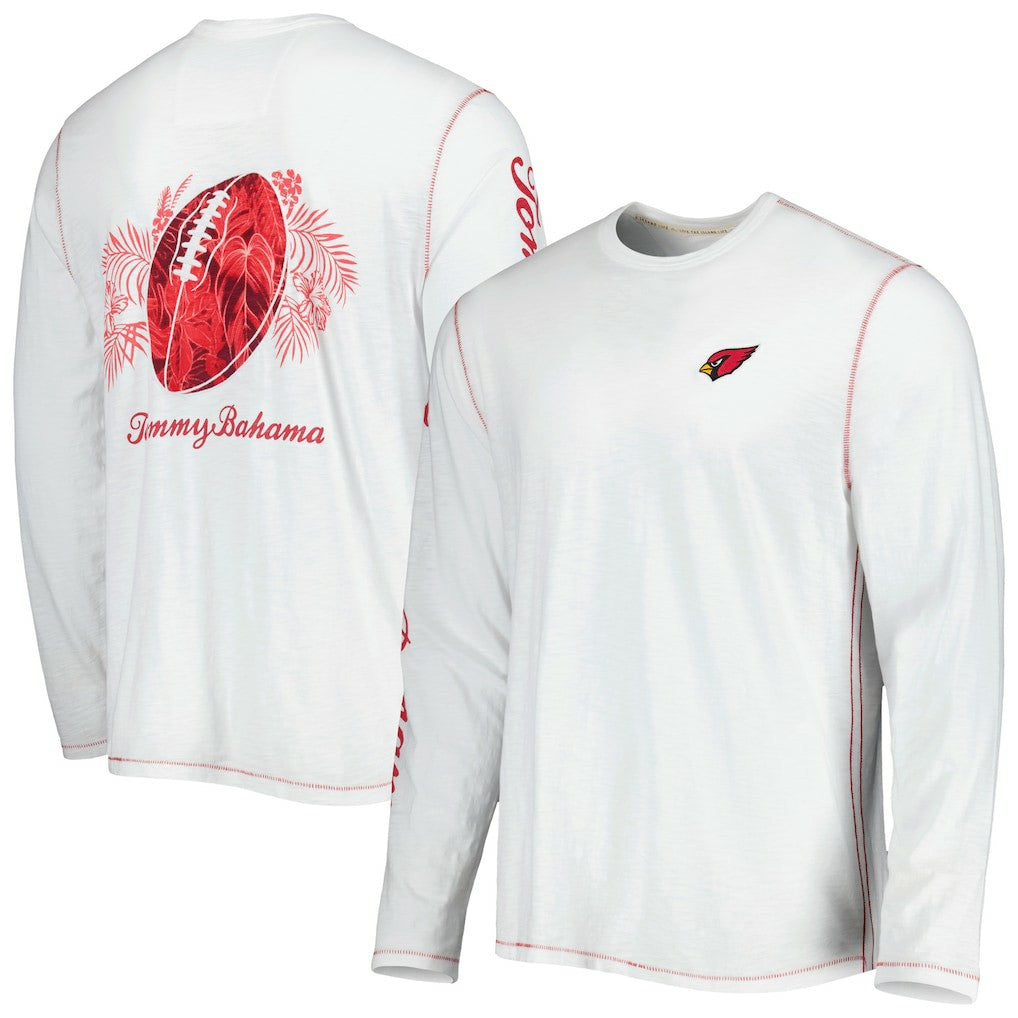 Arizona Cardinals Laces Out Billboard Long Sleeve T-Shirt White | Tommy Bahama
