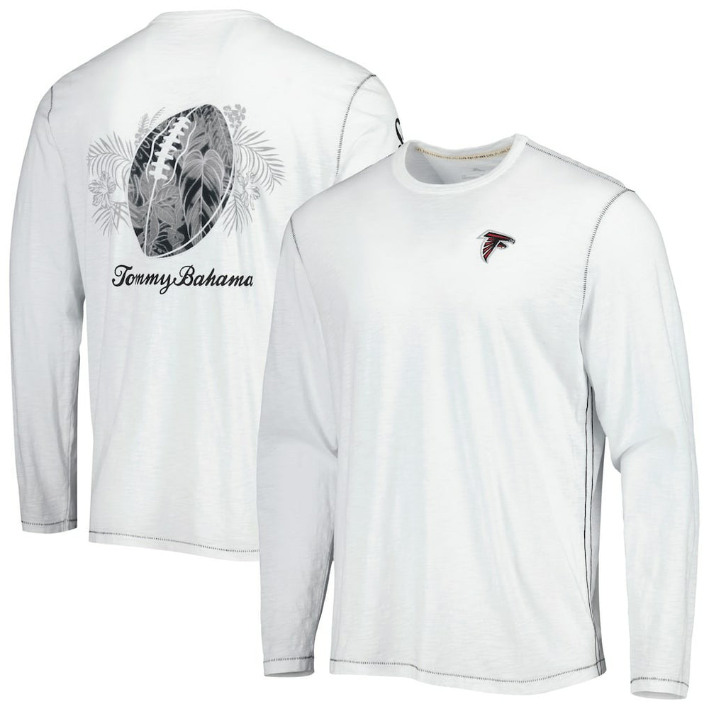 Atlanta Falcons Laces Out Billboard Long Sleeve T-Shirt White | Tommy Bahama