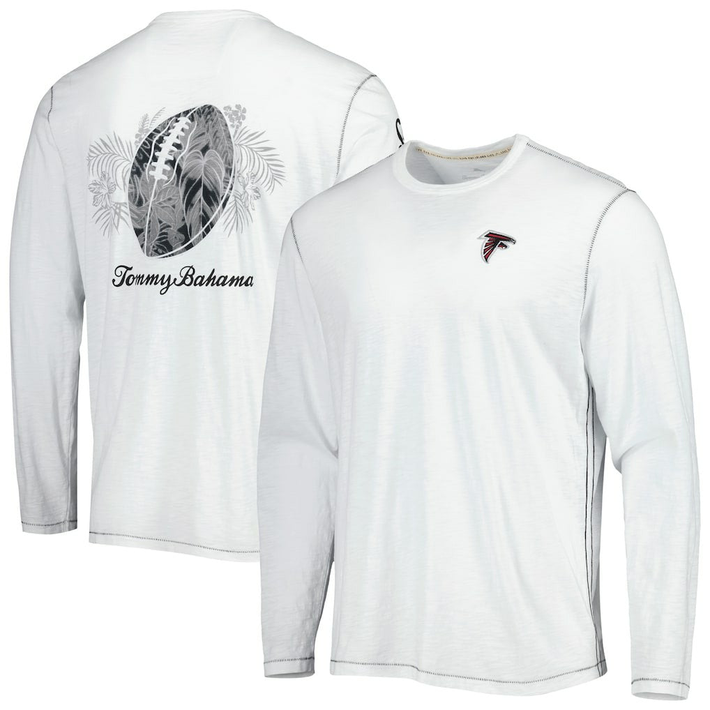 Atlanta Falcons Laces Out Billboard Long Sleeve T-Shirt White | Tommy Bahama