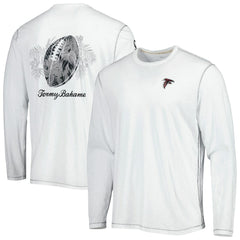 Atlanta Falcons Laces Out Billboard Long Sleeve T-Shirt White | Tommy Bahama