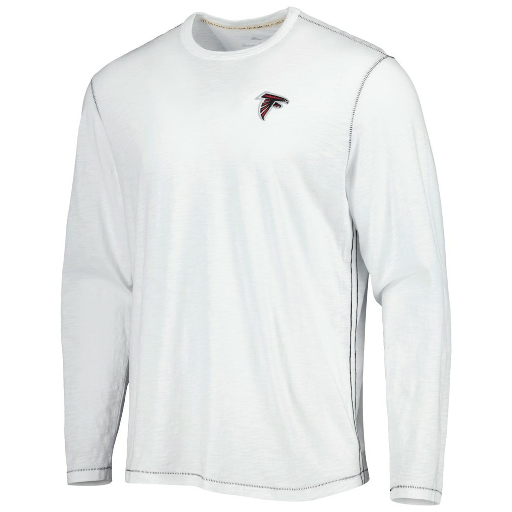 Atlanta Falcons Laces Out Billboard Long Sleeve T-Shirt White | Tommy Bahama