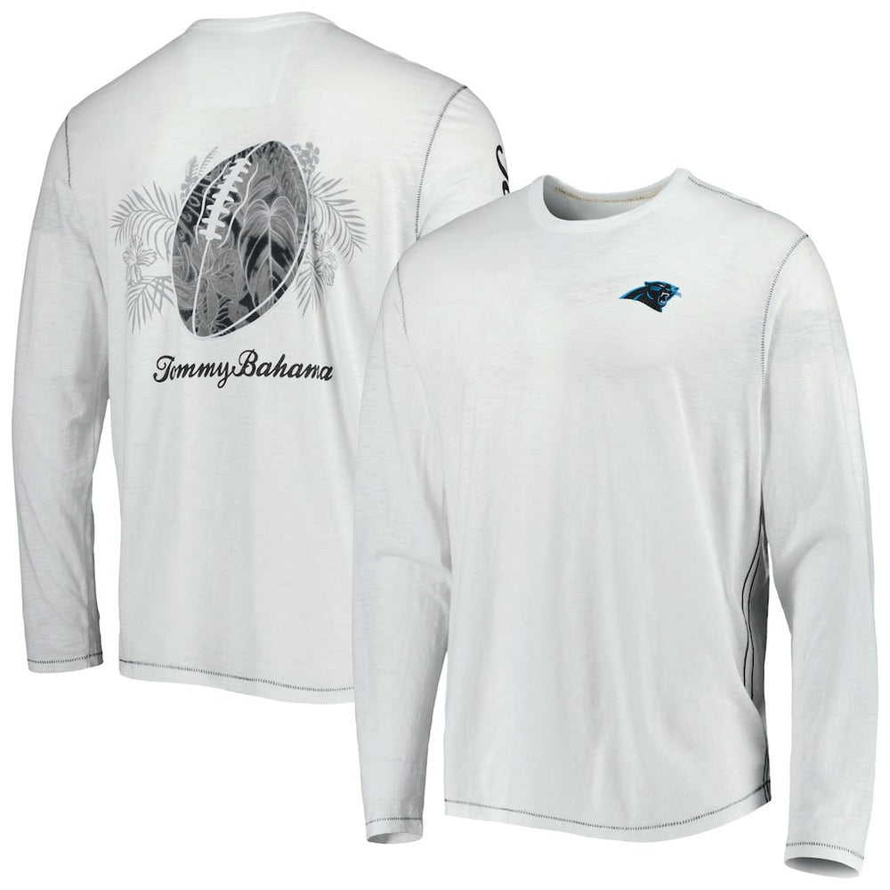 Carolina Panthers Laces Out Billboard Long Sleeve T-Shirt White | Tommy Bahama