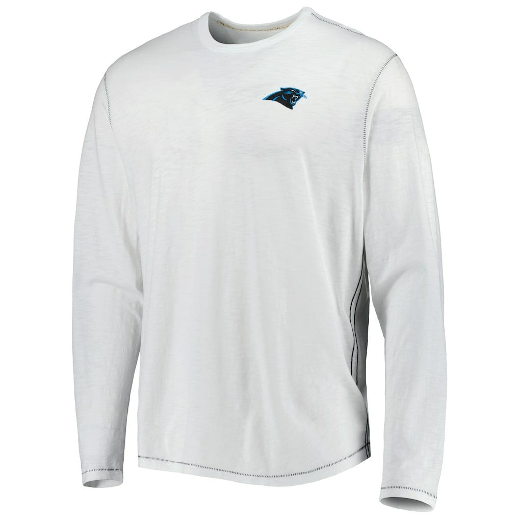 Carolina Panthers Laces Out Billboard Long Sleeve T-Shirt White | Tommy Bahama