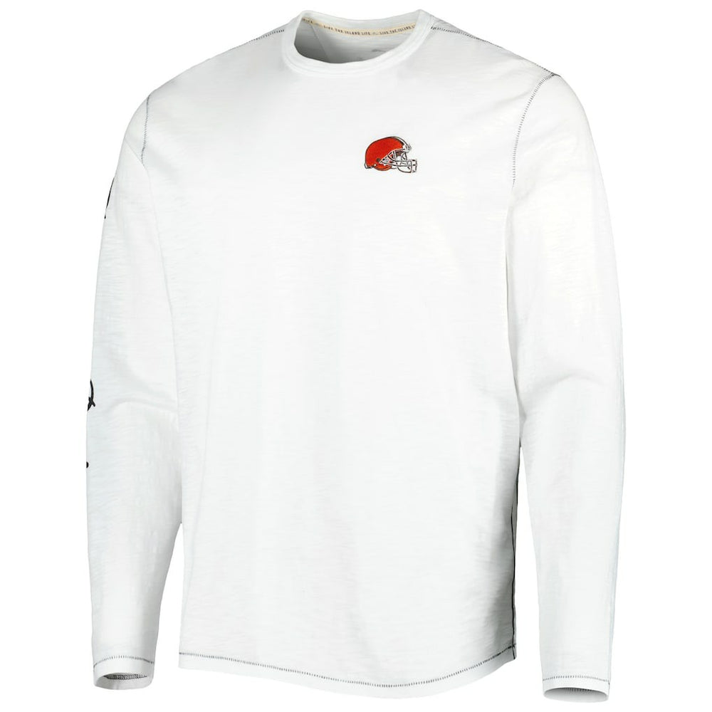 Cleveland Browns Laces Out Billboard Long Sleeve T-Shirt White | Tommy Bahama