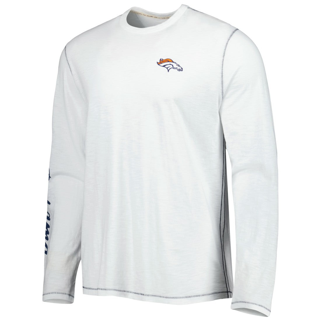 Denver Broncos Laces Out Billboard Long Sleeve T-Shirt White | Tommy Bahama