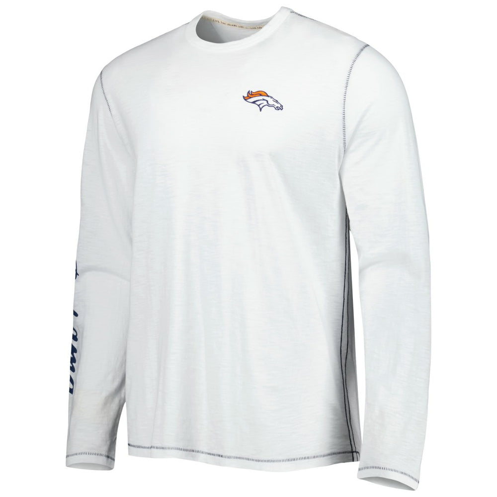 Denver Broncos Laces Out Billboard Long Sleeve T-Shirt White | Tommy Bahama