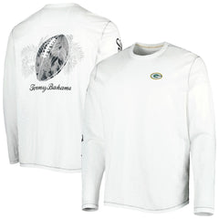 Green Bay Packers Laces Out Billboard Long Sleeve T-Shirt White | Tommy Bahama